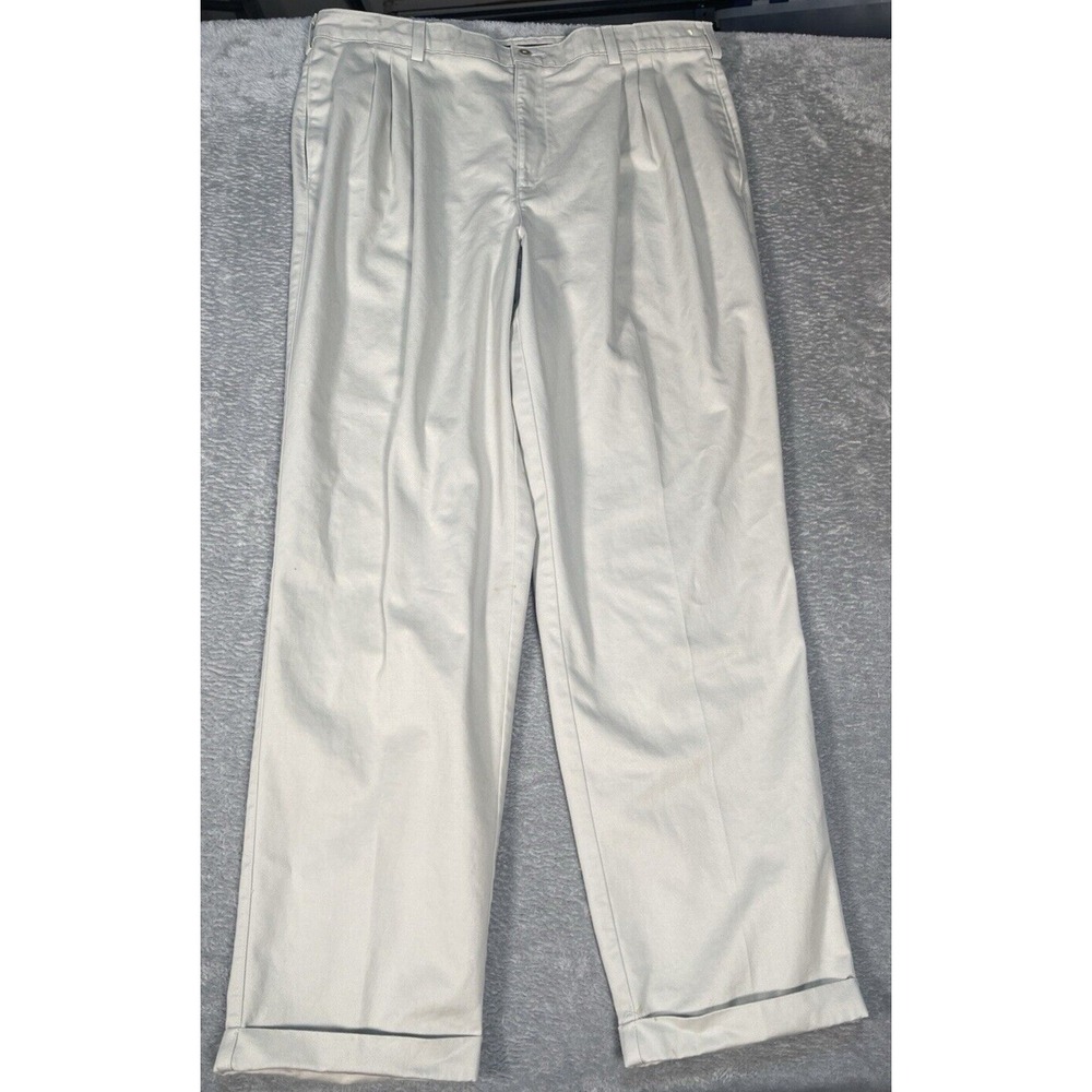 Savane Pants Men's‎ 37X31 (Tag 38X32) Dress Khaki Flex Stretch Flat Front Tan